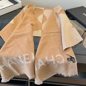 CHANEL Women’s Cream and Tan Soft Scarf